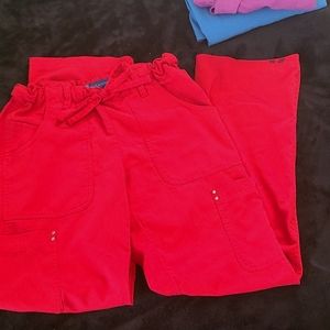 Koi Red Scrub Pants